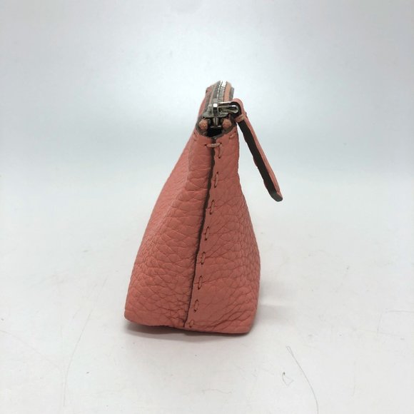 FENDI 8N0114 Selleria Cosmetic Pouch, Leather, Pink, Women's